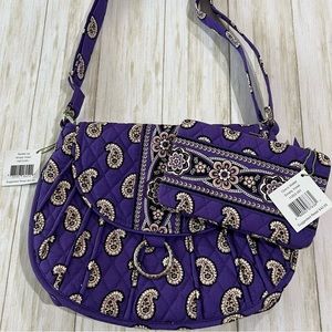 NWT Vera Bradley Saddle Up Simply Violet Purse & Matching Wallet